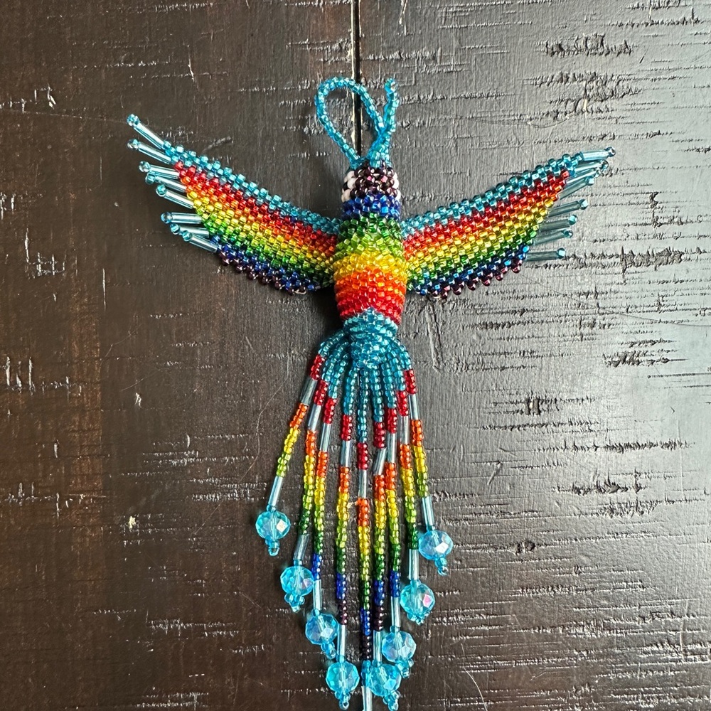 Colorful Beaded Hummingbird